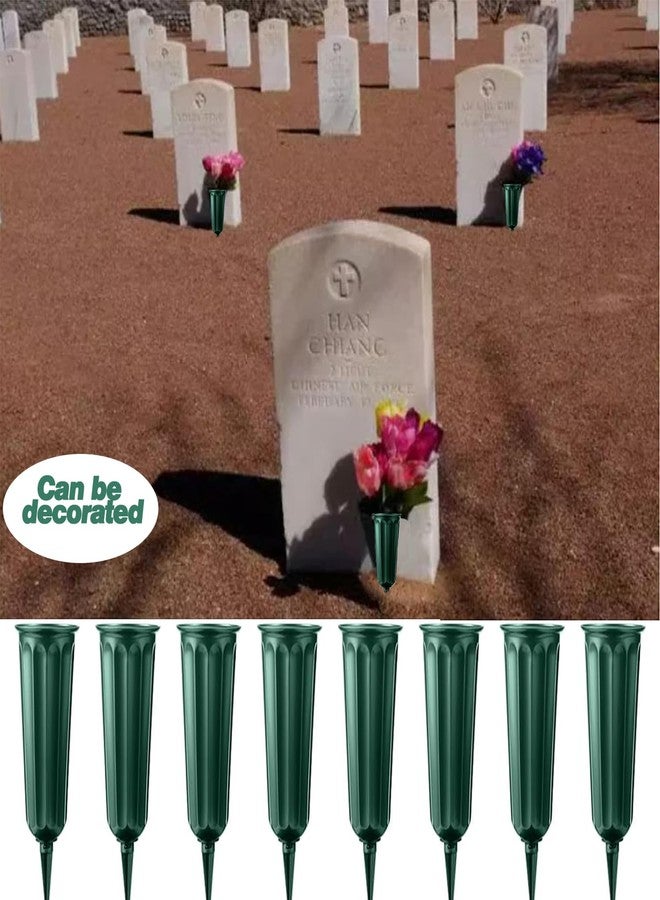 Azuline Cemetery Vases for Grave with Spikes Cemetery Flower Holder for Cemetery Grave Flower Holder Cemetery Plastic Vases for Flowers Decorations for Grave vase for Cemetery Grave 12 PCS - Image 4